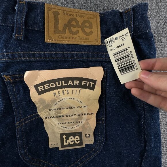 VTG NOS 80s Lee Denim Jeans Big Tall 48x30 Cotton USA Made UGWA W/ Flasher - Picture 3 of 16